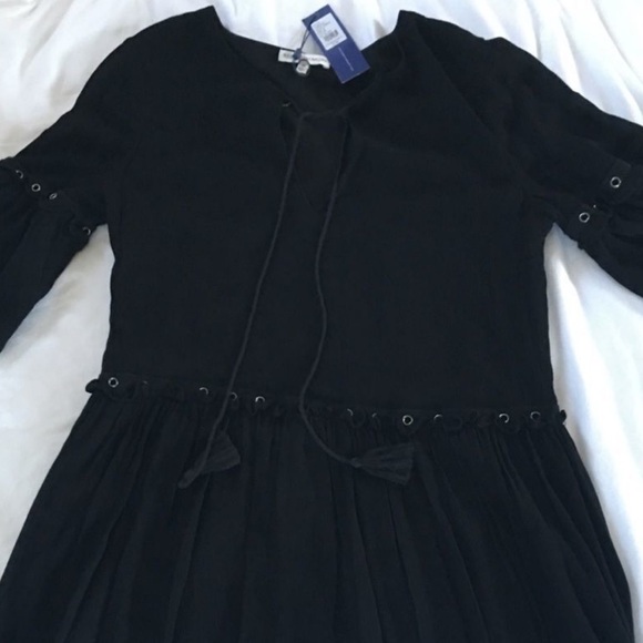 REBECCA MINKOFF SHORT BOHO STYLE DRESS BLACK SIZE: M ***NWT*** - Picture 3 of 10